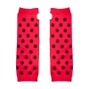 Party rukavice bez prstiju, crvene s crnim točkicama