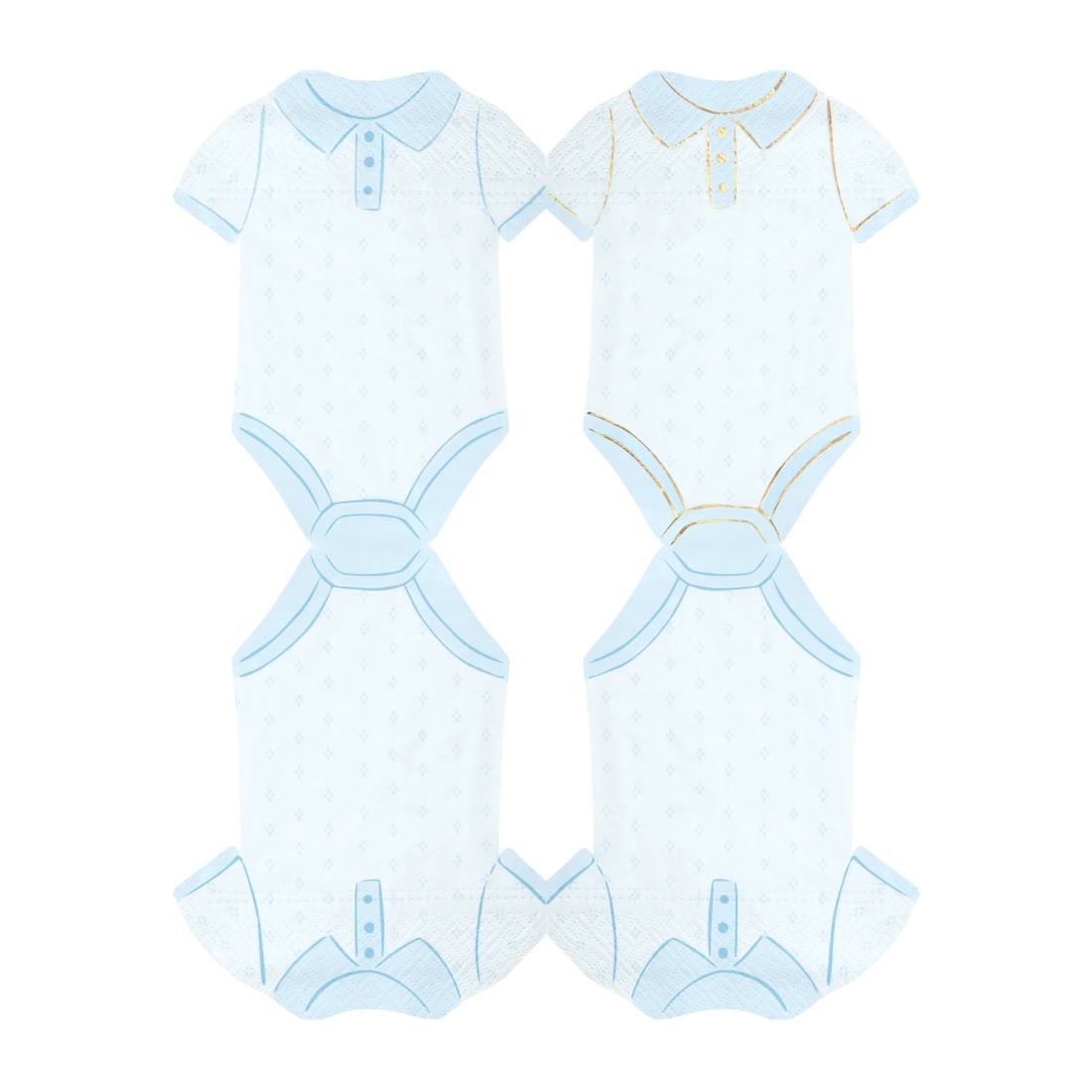 Party szalvéták kék pöttyös Baby, 10 db