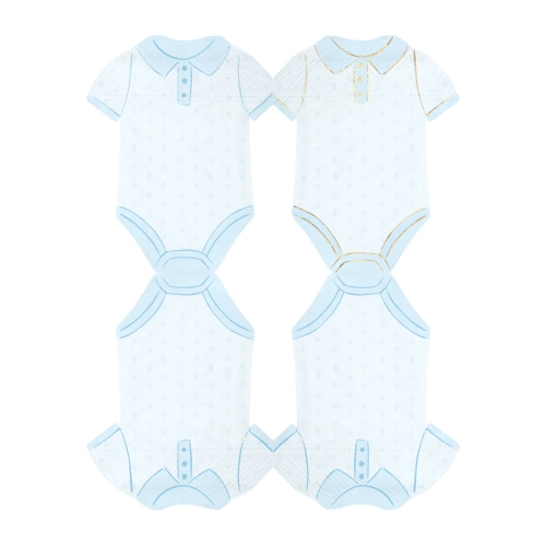 Șervețele de petrecere albastre cu buline Baby, 10 buc.