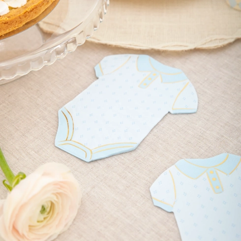 Party prtički modri z pikami Baby, 10 kos