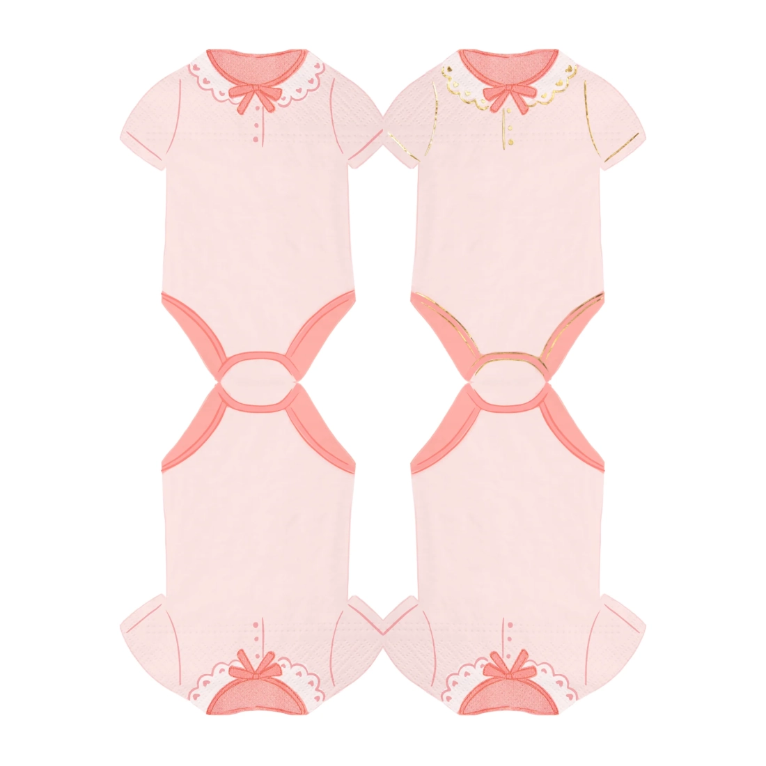 Rózsaszín pöttyös “Baby” party szalvéta, 10 db