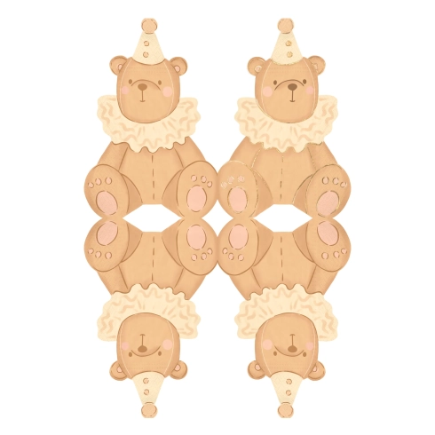 Party prtički medvedek Baby, 10 kos