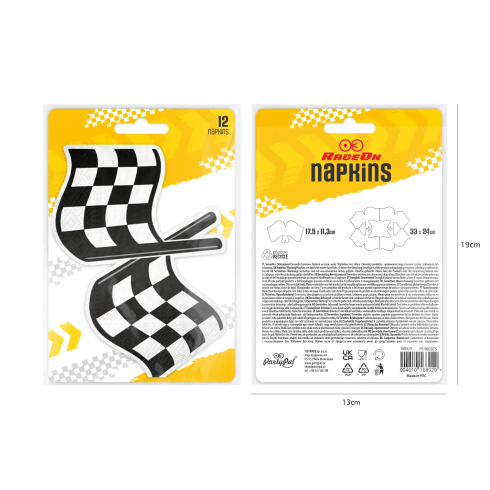 Party servítky Race On 12 ks