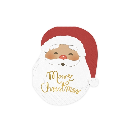 Party servítky Santa Claus papierové mix farieb 12 ks