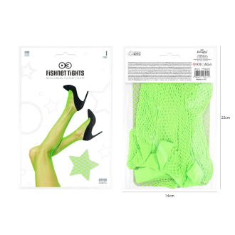 Party sieťované pančuchy neonové zelené disco