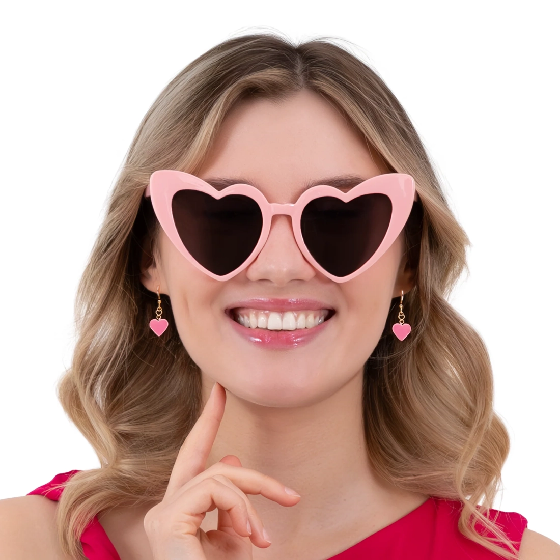 Party sunčane naočale srce koraljne plastične