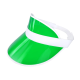 Party sončni šilt PVC zelen, univerzalna velikost