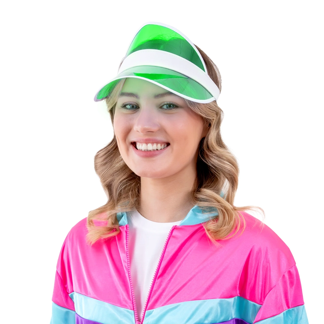 Party sunčani šilt PVC zeleni univerzalni