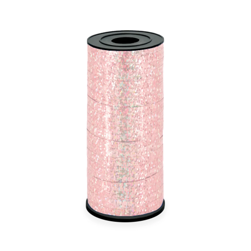 Party holografická brokátová stuha rose gold 92 m