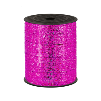 Holografická party stuha tmavě růžová