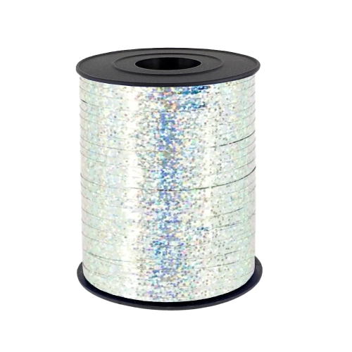 Parti műanyag holografikus ezüst szalag 225 m