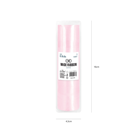 Party stuha saténová svetloružová 16x900 cm