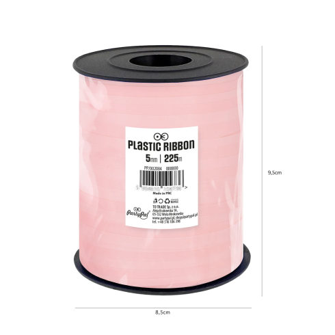 Party stužka plastová ružová pastelová 225 m