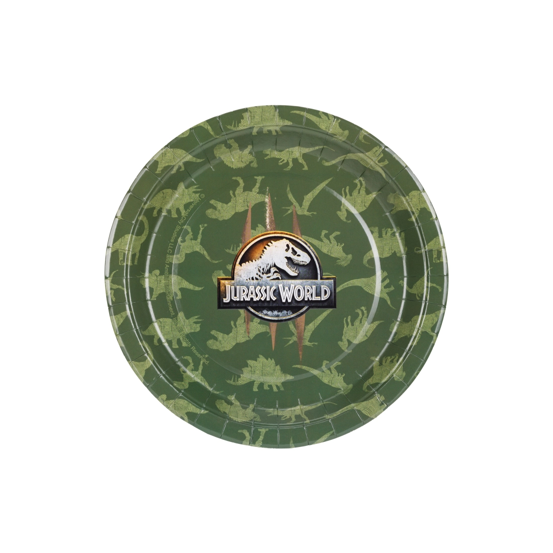 Jurassic World partytányérok, vegyes színek, 6 db