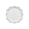 Papirnati party krožniki beli z zlatim ornamentom, 6 kos