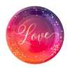 Farfurii de petrecere din hârtie Love, 6 buc.