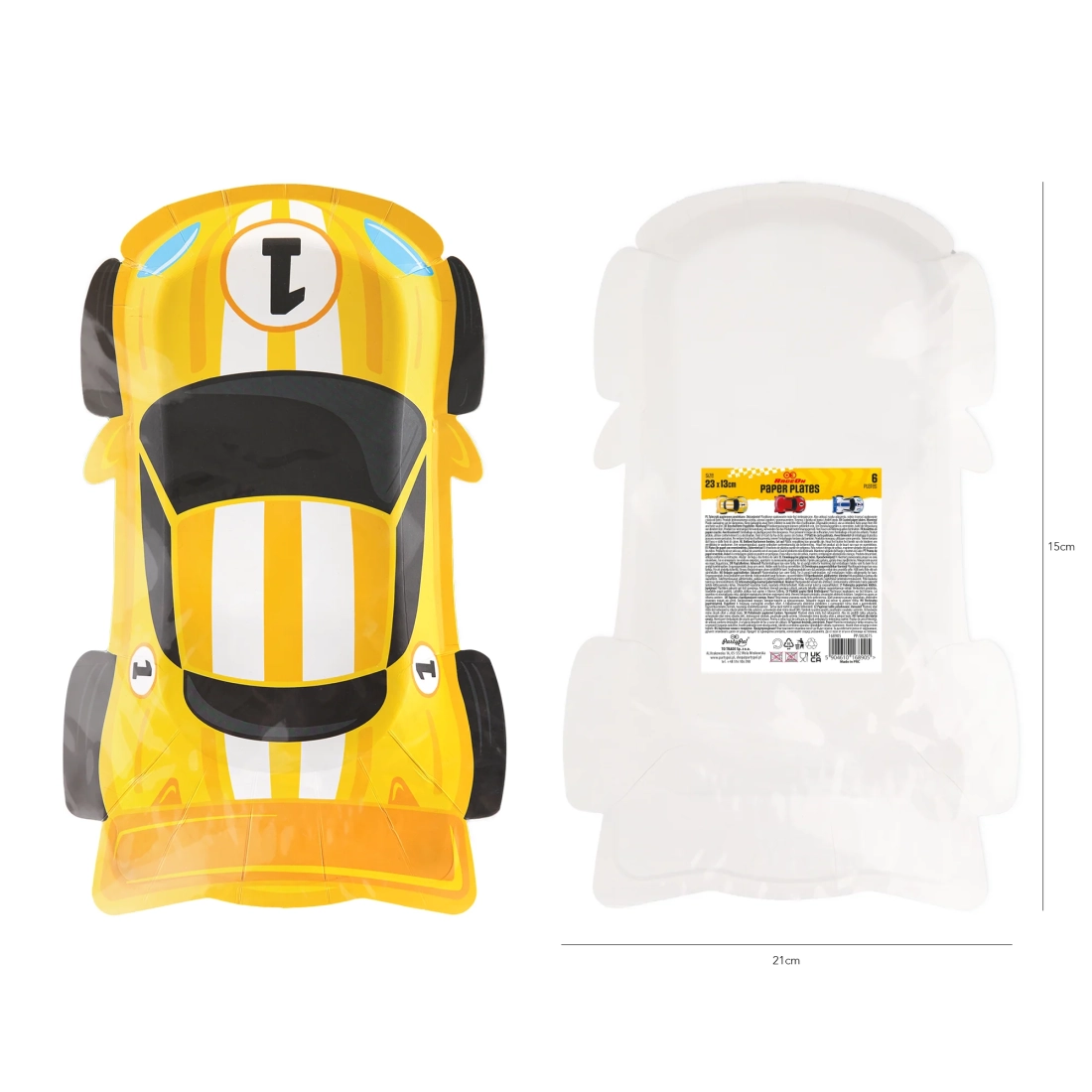 Party tanieriky papierové Race On 6 ks