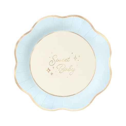 Papirnati krožniki Sweet Baby modri, 6 kos