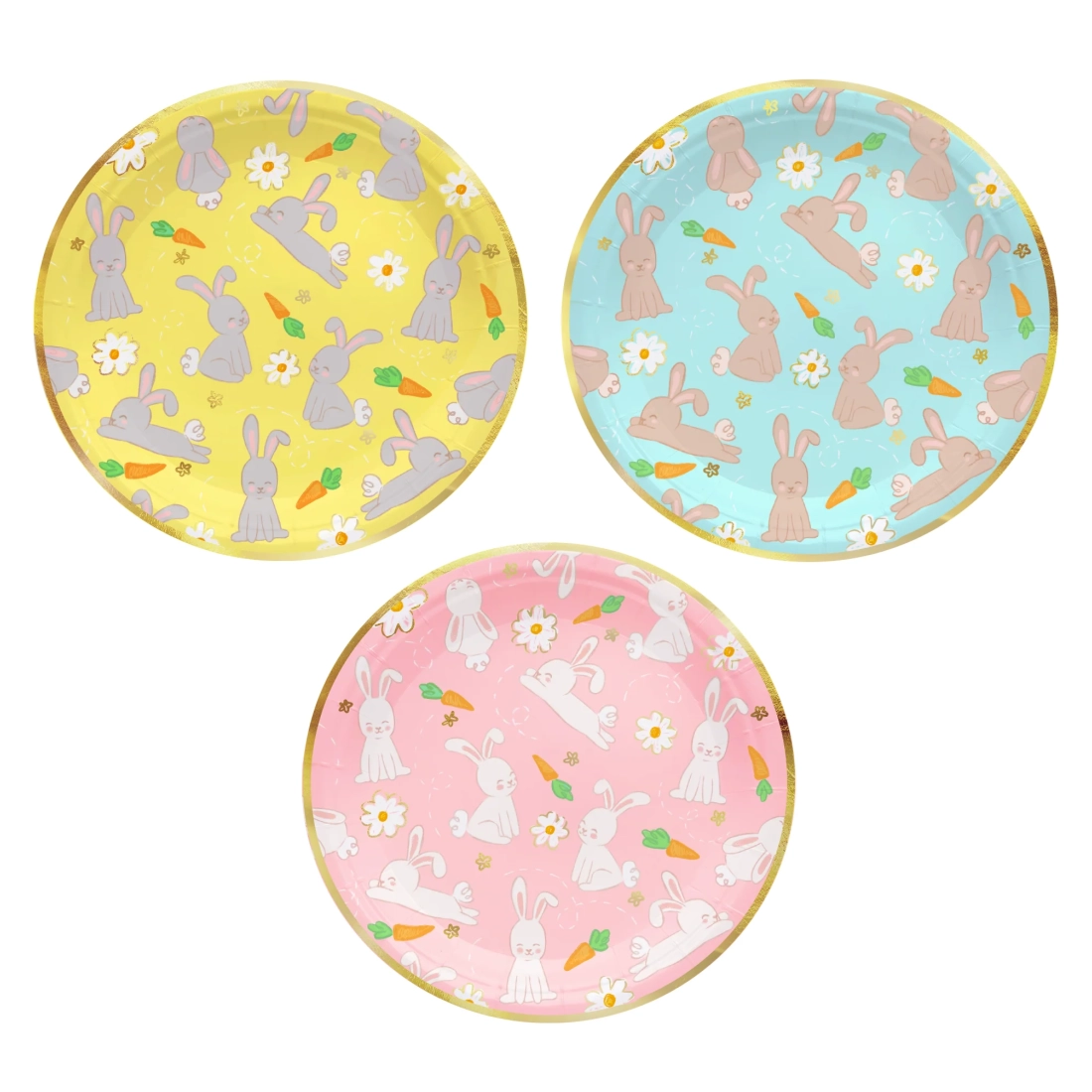 Papír party tányérok húsvéti nyuszik 6 db