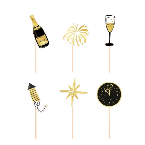 Party zápichy Happy New Year 6 ks