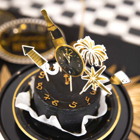 Party toppery Happy New Year 6 ks