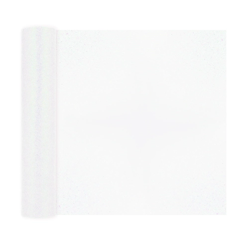 Csillogó fehér party tüll dekoráció 30x900 cm