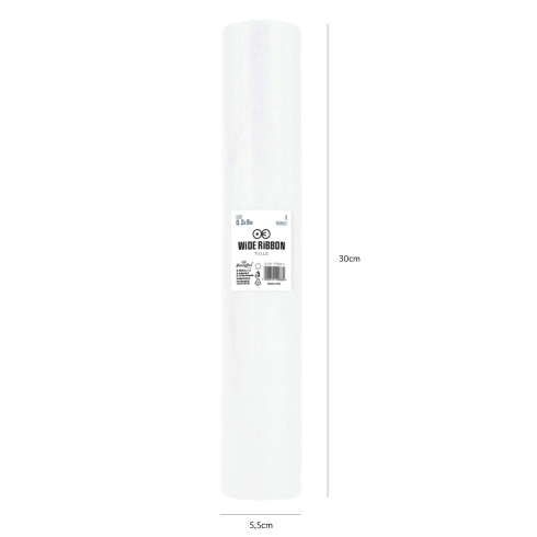 Party tyl dekorácia trblietavá biela 30x900 cm