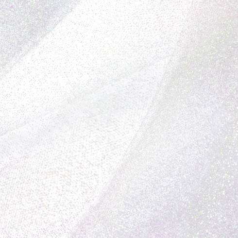 Party tyl opalizujúci brokátový biely 15x900 cm dekorácia