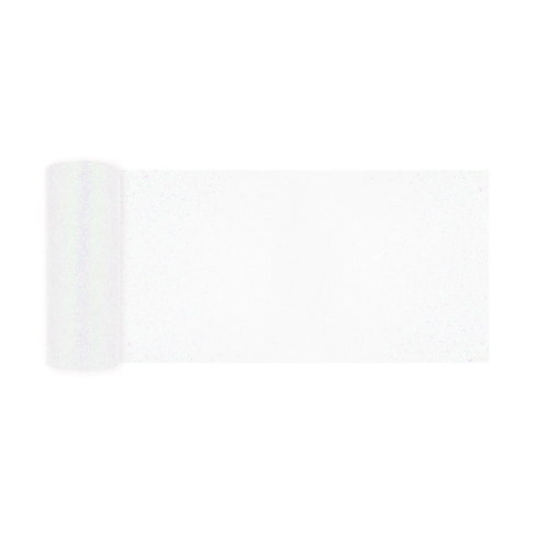 Party tyl opalizujúci brokátový biely 15x900 cm dekorácia