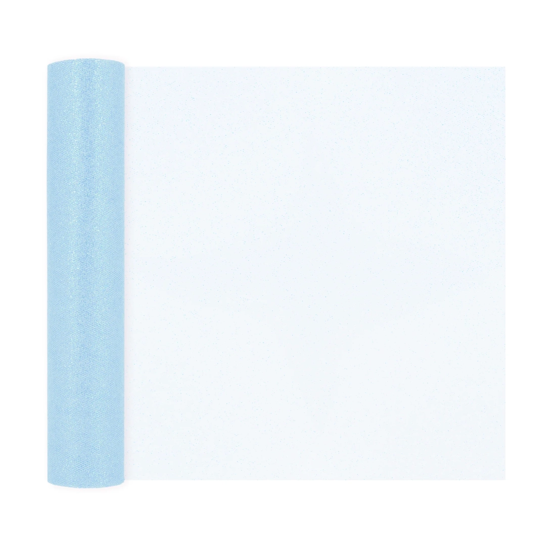 Csillogó világoskék party tüll dekoráció 30x900 cm