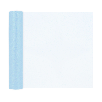 Party tyl trblietavý svetlomodrý 30x900 cm dekorácia