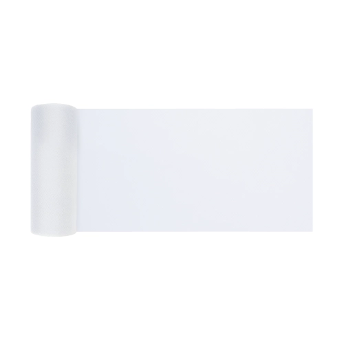 Decorațiune party din tul alb 15x900 cm