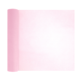 Party tylová dekorácia hladká 30x900 cm pudrovo tmavoružová