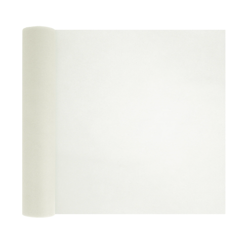 Party tylová dekorácia hladká ecru 30x900 cm