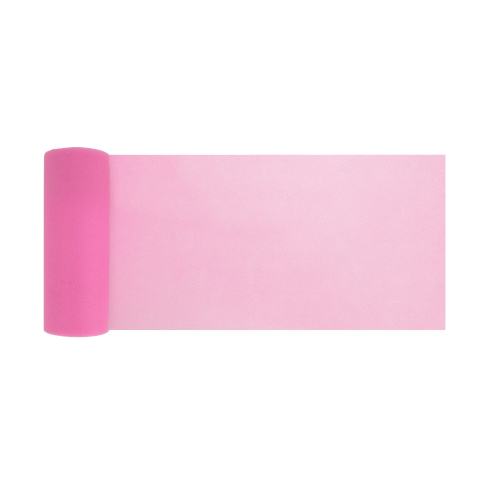 Party tylová dekorácia ružová 15x900 cm