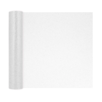 Party tylová dekorácia trblietavá strieborná 30x900 cm