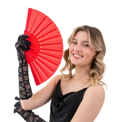 Evantai roșu pentru petrecere, decorațiune