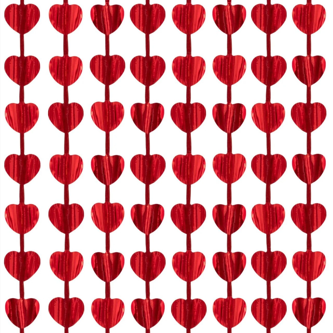 Decorațiune suspendată pentru petrecere cu inimi, 100x200 cm, roșie