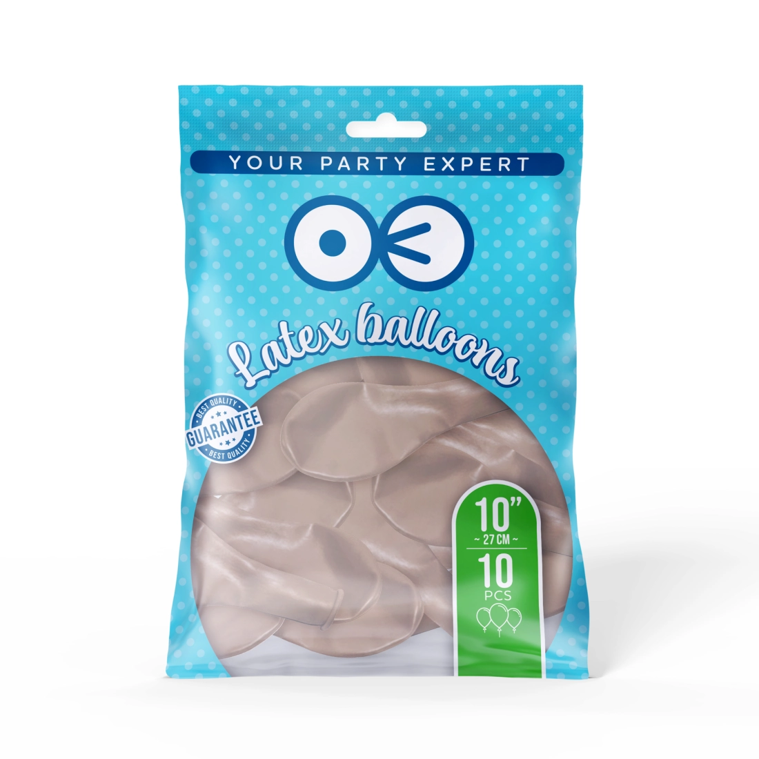 Pasztell latte lufik, 25 cm, 10 darabos csomag