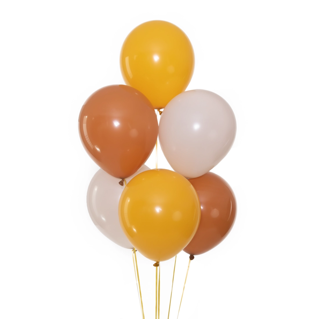 Pasztell mézszínű léggömbök, 25 cm, 10 darabos csomag