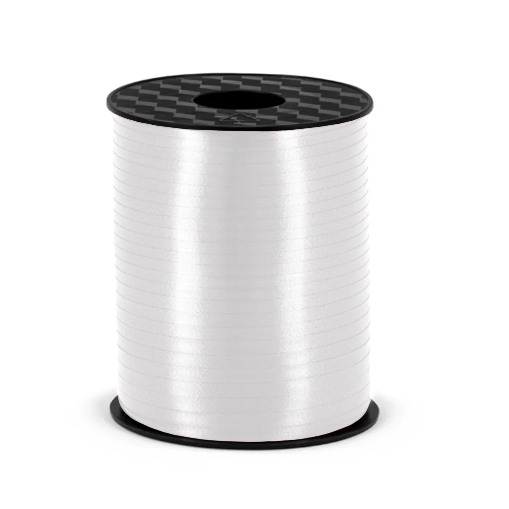 Plastová dekorační stuha bílá 458 m