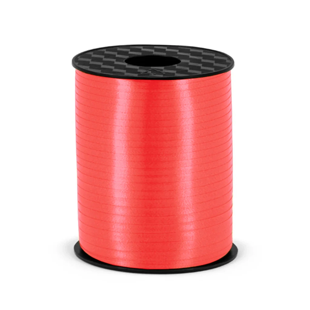 Plastová dekorační stuha červená na balónky 225 m