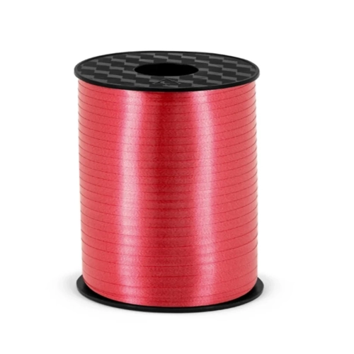 Bandă decorativă din plastic roșie pentru baloane 225 m