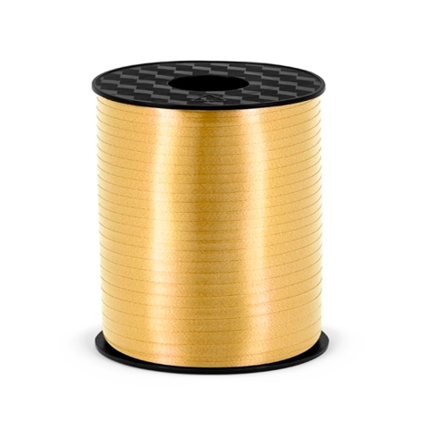 Plastová dekoračná stuha zlatá na balóniky 458 m
