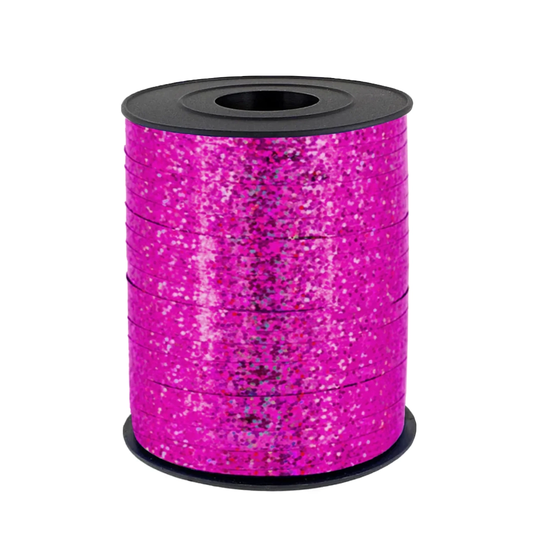 Plastová holografická stuha na balónky tmavě růžová 225 m