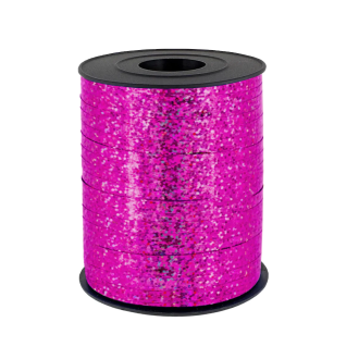 Plastová holografická stuha na balónky tmavě růžová 225 m