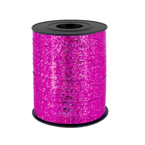 Plastični holografski trak za balone temno roza 225 m