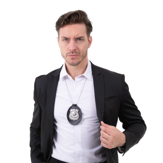 Policijska ogrlica z značko za zabavo