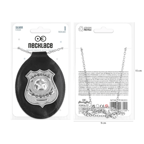 Policijska ogrlica z značko za zabavo