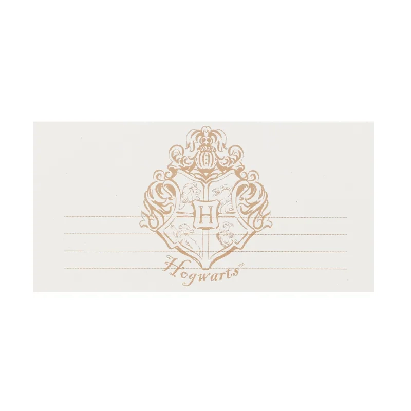 Invitații Harry Potter cu stema Hogwarts și plicuri, 18,5x9,5 cm, 6 buc.